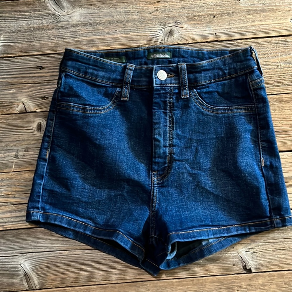 Highest rise denim shorts